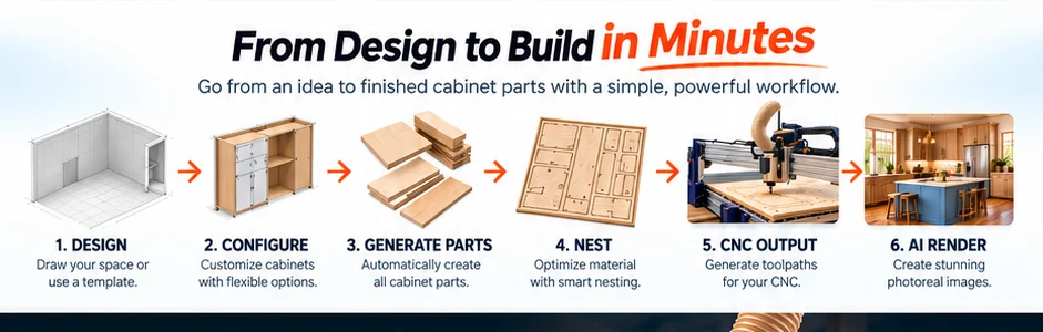 CabinetCNCPro design-to-build workflow