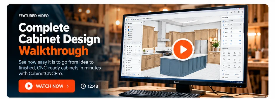 Featured CabinetCNCPro cabinet design walkthrough video